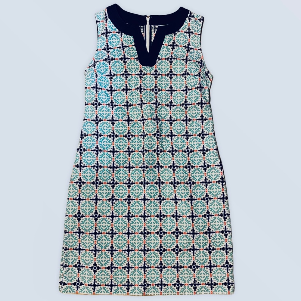 Talbots Sleeveless Linen Blend Shift Dress